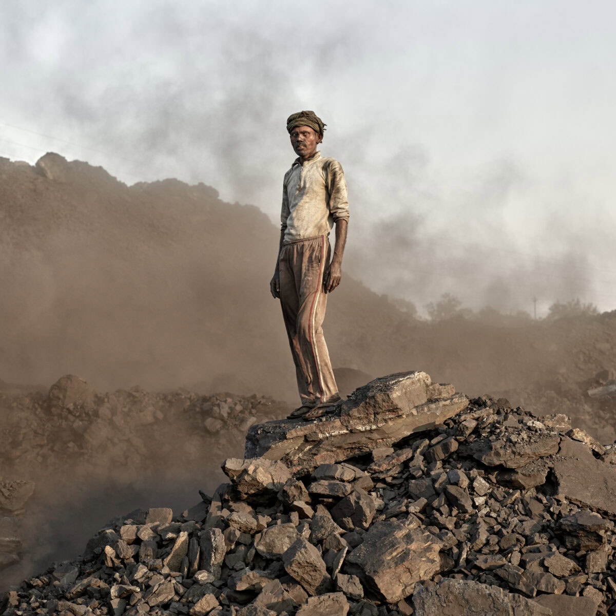 Portrait of Indian coal worker by Sebastian Sardi